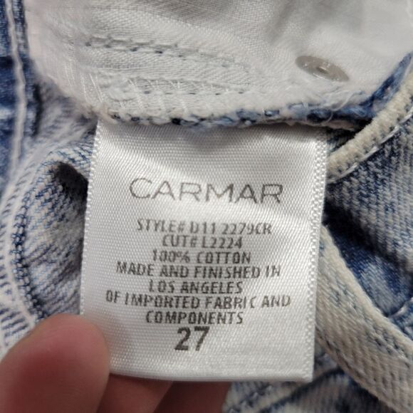 Carmar Cavin crochet Lace Fray Hem Crop Jeans - Picture 11 of 12